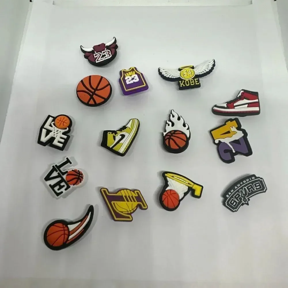 14-Piece Basketball Shoe Charms / Bag Charms – Set